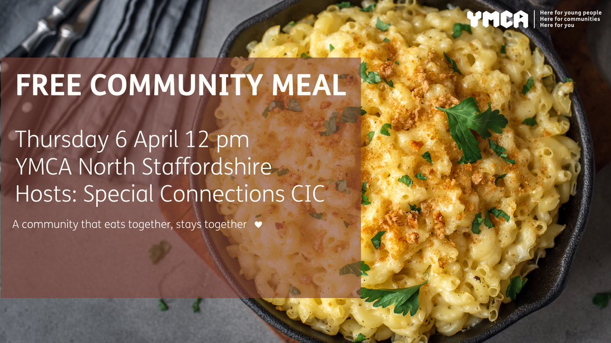 ymcans's tweet photo. We hope to see you all on 𝗧𝗵𝘂𝗿𝘀𝗱𝗮𝘆 𝟲 𝗔𝗽𝗿𝗶𝗹!✨

If you enjoyed our last community meal, you are definitely going to enjoy this one! Our hosts, Special Connections, will prepare a delicious Mac &amp; Cheese with garlic bread😋.

Hosts🍴:  Special Connections  CIC
#YMCA https://t.co/0MKfEKuARg