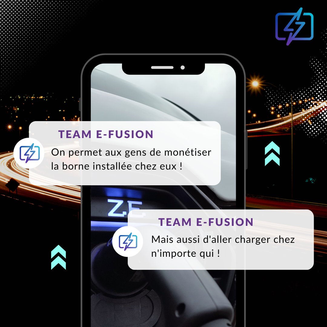 Pour beaucoup, aller charger sa voiture chez des gens, c’est bizarre. 🤔

e-Fusion est destiné à toutes personnes ayant un contrat d’électricité et ayant la possibilité d’accueillir une personne pour charger. 🔌