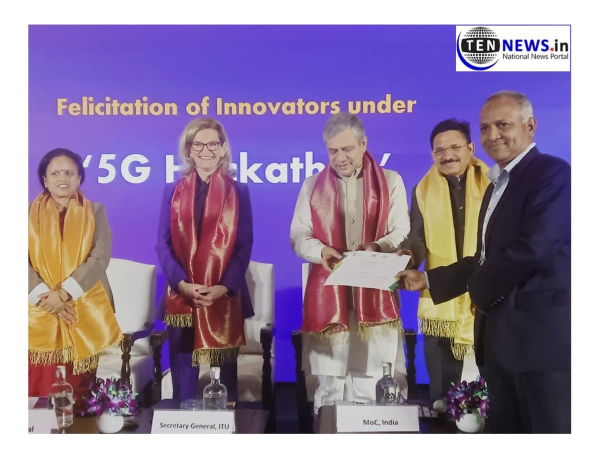 We are very proud to share that we have been declared Phase 3 winners of #5G Hackathon organized by the <a href="/DoT_India/">DoT India</a> . We are honoured to have received this award at Delhi recently from the Hon'bl Union and Communications Minister Shri <a href="/AshwiniVaishnaw/">Ashwini Vaishnaw</a>
#wireless #telecommunication