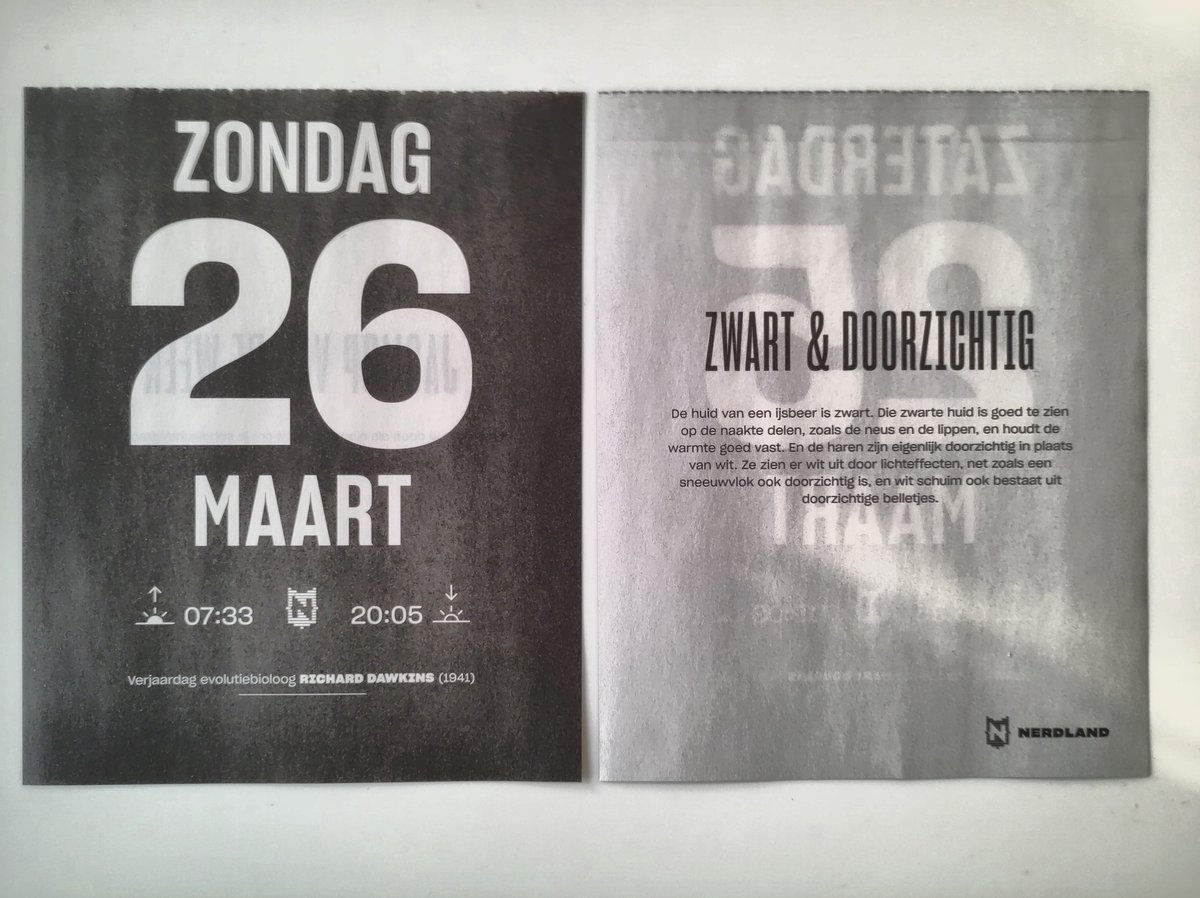chphe_l's tweet photo. Afgelopen zondag was 'de' dag in de @nerdlandbe #scheurkalender. En nog steeds niet duidelijk wat @hHetty speciaal vindt aan deze dag. https://t.co/gADomhOSBn