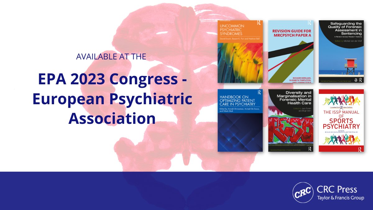 CRC Press Medical (@crc_medical) on Twitter photo The CRC Press 'Handbook on Optimizing Patient Care in Psychiatry' uses research with clinical case studies, to assess approaches toward the screening of at-risk individuals, and monitor rehabilitation.
Buy a copy at the <a href="/WisepressBooks/">Wisepress Books</a> stand.
<a href="/Euro_Psychiatry/">European Psychiatric Association</a> #EPA2023 The CRC Press 'Handbook on Optimizing Patient Care in Psychiatry' uses research with clinical case studies, to assess approaches toward the screening of at-risk individuals, and monitor rehabilitation.
Buy a copy at the <a href="/WisepressBooks/">Wisepress Books</a> stand.
<a href="/Euro_Psychiatry/">European Psychiatric Association</a> #EPA2023
