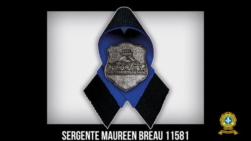 Our hearts are broken…again. #Ontario’s #police community joins w/ our police family in #Quebec in mourning the on-duty death of @sureteduquebec Sgt Maureen Breau. Again, a police officer has given their life in service protecting their fellow citizens. Again…. #HeroesInLife