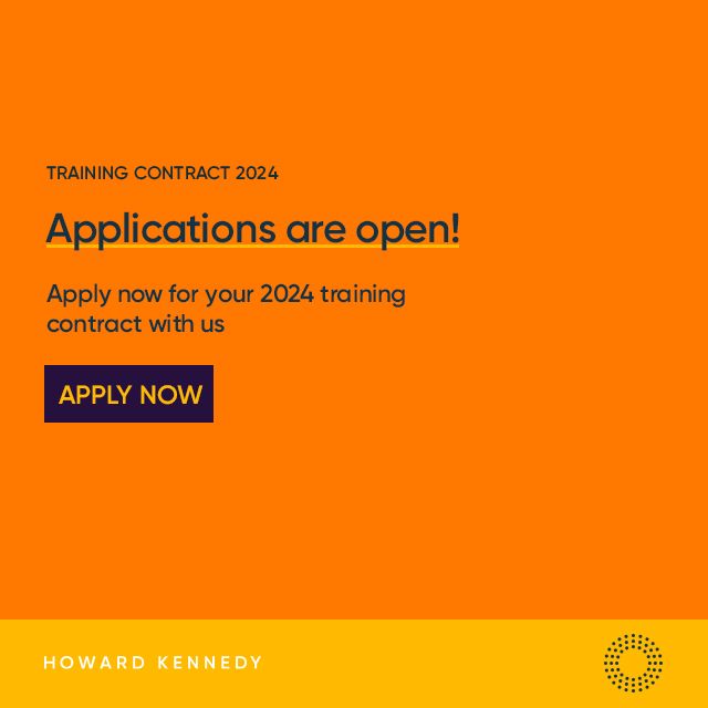 Want to find out for yourself what it's like to be a #trainee at Howard Kennedy? 

Apply for a 2024 #TrainingContract with us

👉  ow.ly/UQQg50MO3Mi