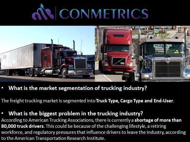 conmetrics's tweet image. Understanding #trucking #industry #demographics , psychographic, behavioral &amp;amp; #geographic segmentation are considered the four main types of market segmentation, but there are other strategies you can use. #marketresearch #USA #australia #logistics #APAC #Europe #business #survey