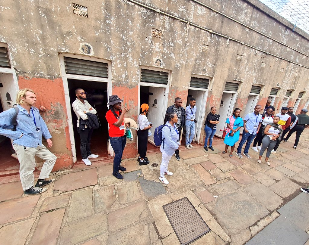 FES_SouthAfrica's tweet photo. Why does inequality persist nearly 30 years into democracy? Is the Constitution a tool for change or an obstacle to addressing injustice? These two questions framed our walk through the Constitution Hill precinct #FHAS22 https://t.co/P6PitgPQUw