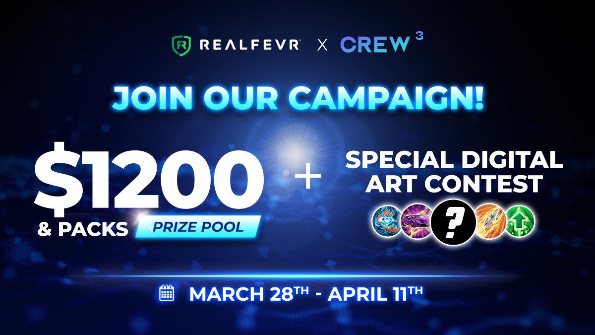 RealFevr x <a href="/crew3xyz/">Kasih Sayang</a> campaign is live🚨

Complete daily missions, answer quizzes to earn XP &amp; rank up on the leaderboard to win a share of $120🔥

Let your talent shine and get the chance to have your art as RealFevr's new user profile avatar!

👉Join now crew3.xyz/c/realfevr