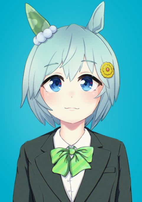 正面セイちゃん拙者ブレザーにリボンの制服がすこすこ侍#セイウンスカイ #ウマ娘 