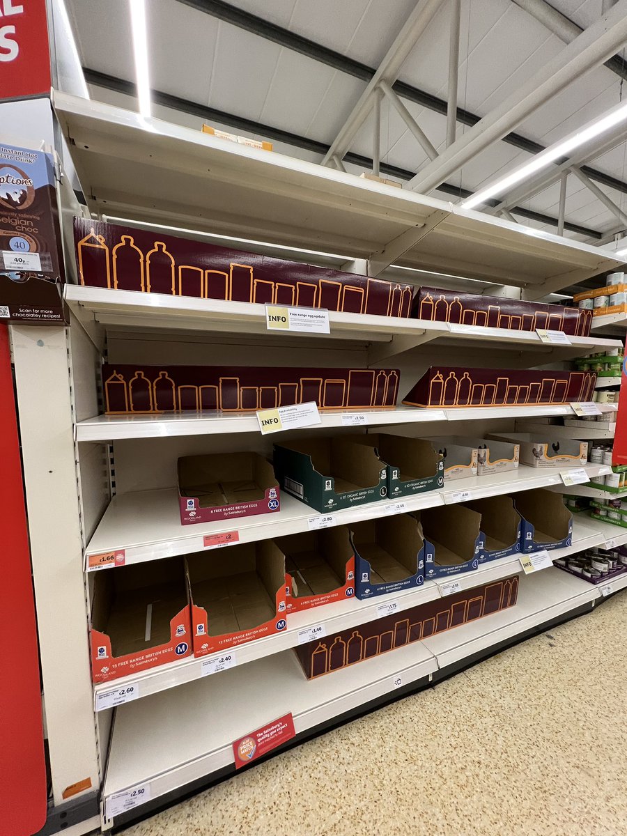 Cornish_Rebel's tweet photo. @implausibleblog Cheaper food! More like NO food. #Eggsit #Brexit #BrexitDisaster #brexitfoodshortages https://t.co/1KrVPtf483