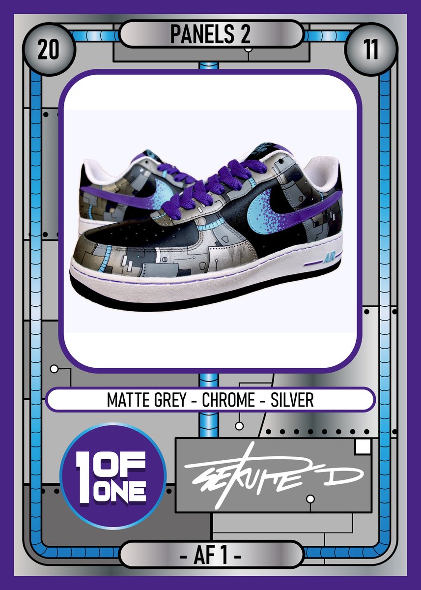 Sneaker_Cards's tweet photo. REVEAL
SNEAKER CARDS #29
PANELS 2

The Panels 2 custom was a challenge in envisioning characters made from scraps, flying machines and the Roboghosts journey. Signature Speckle Fade and power booster panels were added to the Panels print, bringing the thought process to life. https://t.co/l73qQJo6KS