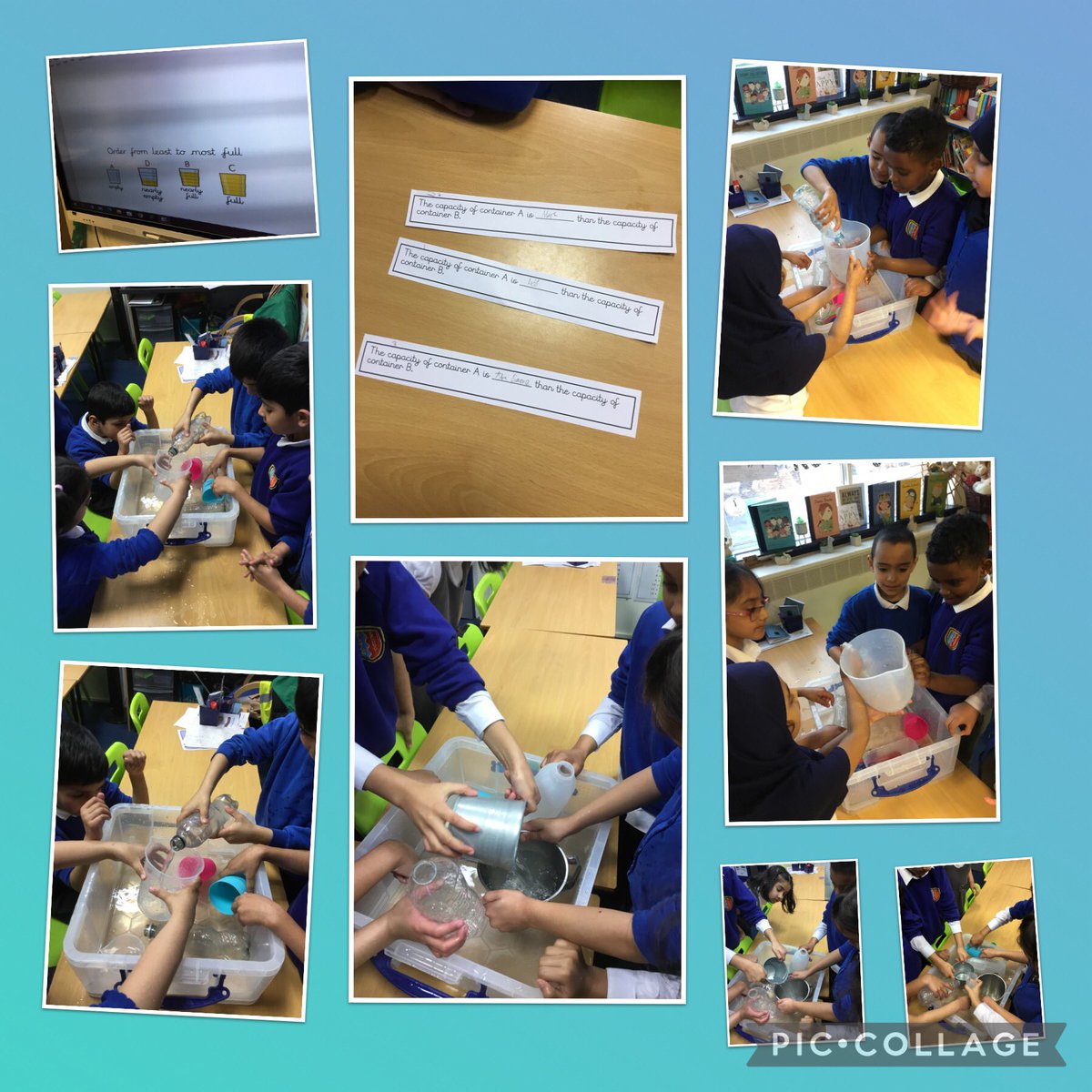 alstonprimaryb9's tweet photo. In Maths, Year 2 used their @voice21oracy skills to compare volume and mass. They were all able to listen carefully to each other’s predictions before testing to see who was correct. @WhiteRoseEd #Maths #practiallearning @leightrustb8 https://t.co/4JJRDzD30y