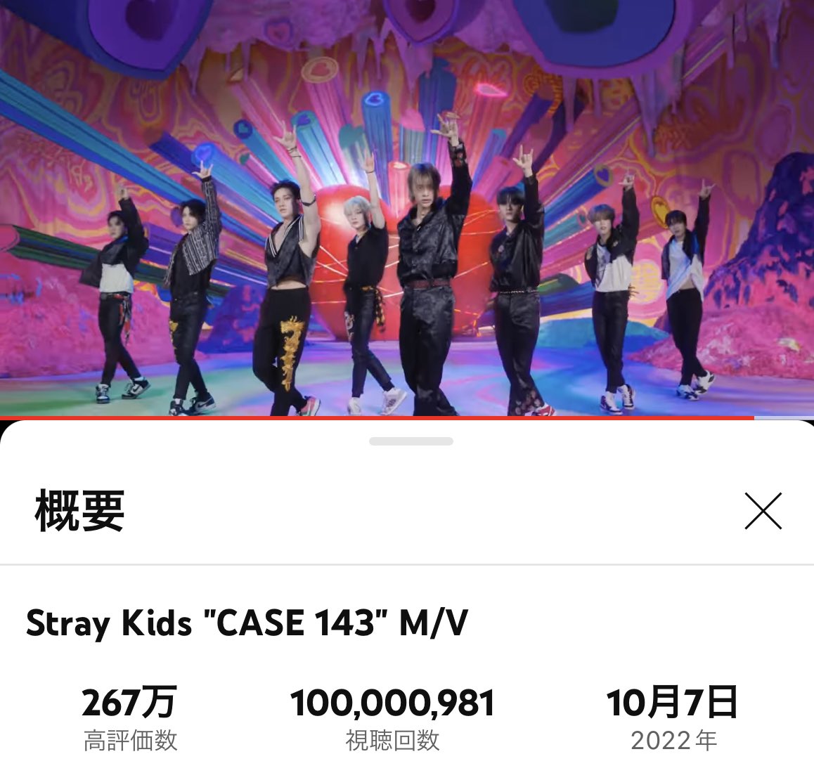 EmiHyunjin's tweet photo. CASE143🤟💕1億回おめでとう😆🎉
STAYさんはもちろん STAYさんに限らず 見てくれた方がありがとう💗
これからも大切に聞いていくよ😊
Stray Kids "CASE 143" M/V
▶️https://t.co/H9k6ho1xDQ
#StrayKids #CASE143to100M #RacetoCase143 #Case_100M
#스트레이키즈
#スキズ
#SKZ_CASE143
@Stray_Kids https://t.co/acuEi3Pq60