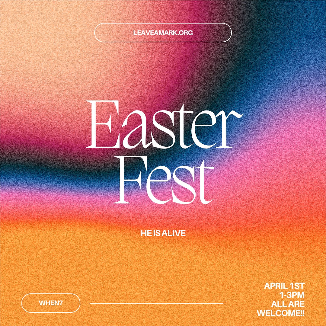 leaveamark_'s tweet photo. 4 DAYS!!!!  Let’s spread the word and share this post!!  
4818 Parsons Rd 
#leaveamarkchurch #easterfest’23 #HeisRisen #Jesuslives https://t.co/6n0gDbLBpN