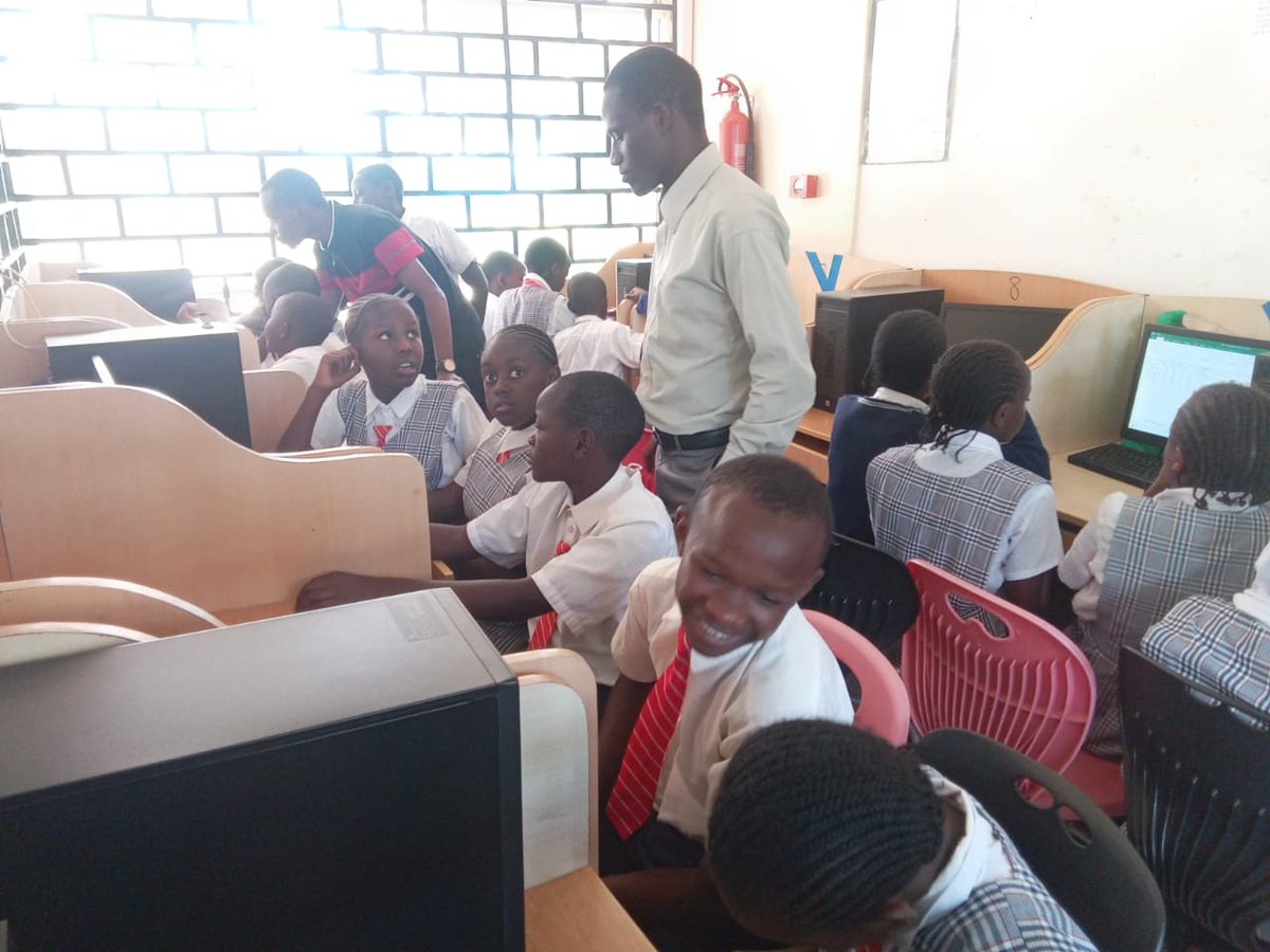 knlsmeru's tweet photo. Conquerors Primary School accompanied by Teacher Muriera today had a captivating session with teacher Isaiah Lameck whereby he took them through the computer basic skills in connection with CBC.#Revenge 
@knlsmedia 
#CBC2023 https://t.co/sD1InWdVu4