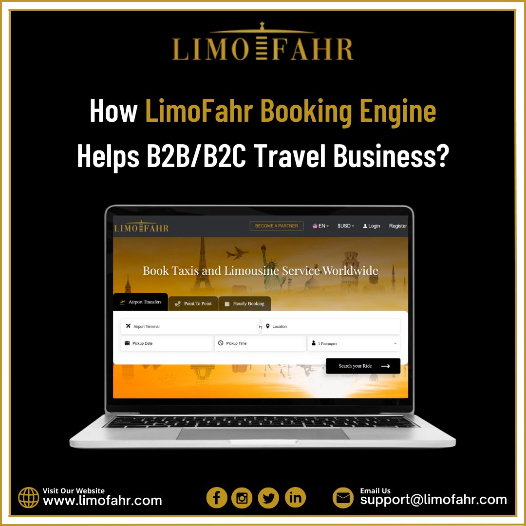 The travel industry is constantly evolving, and it's time to step up your game! With the help of LimoFahr booking engine, B2B and B2C travel providers can now enhance their business like never before.

#bookingengine #travelexperience #b2bmarketing #b2cmarketing #luxurylifestyle