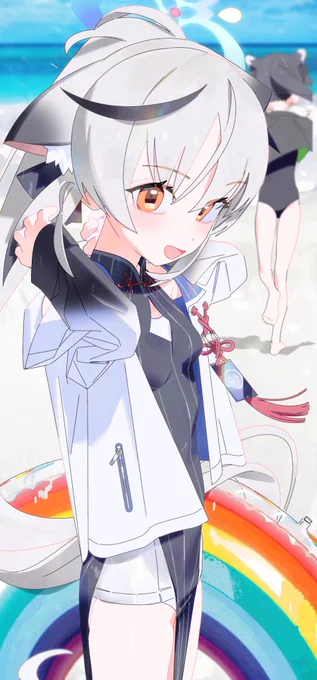 #ブルアカ 海辺に行った可愛いココナ 