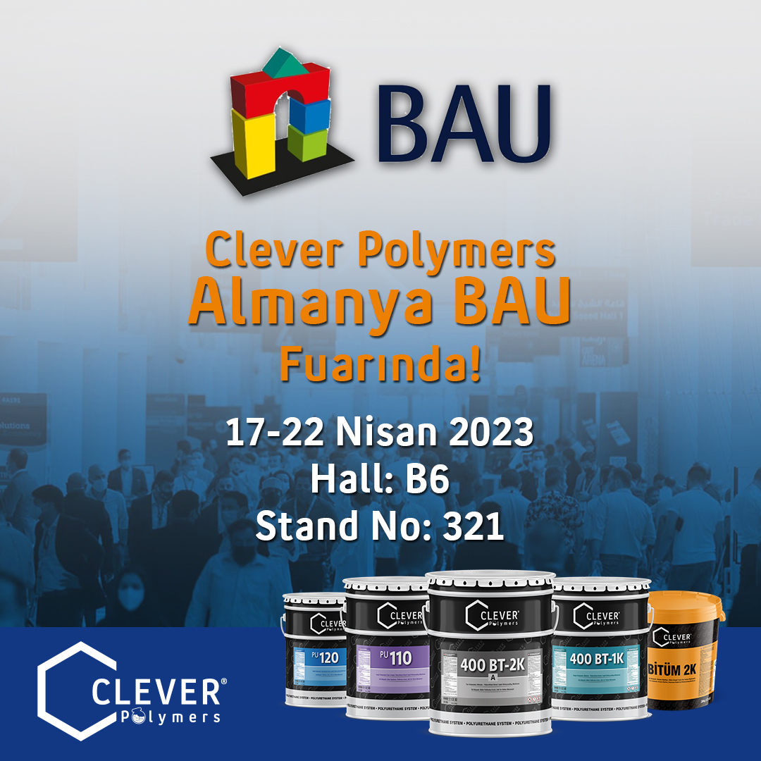 17-22 Nisan tarihlerinde düzenlenecek olacan ALMANYA BAU fuarında yerimizi aldık...
Hall: B6-Stand:321'de sizleri bekliyor olacağız...

#clever #cleverpolymers #bau #bau2023 #germanybau #baugermany #turkey #germany