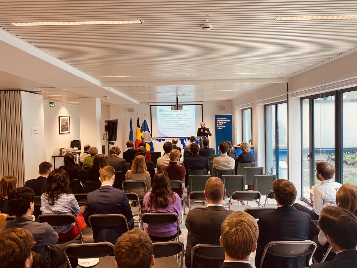 Présentation à la Rep. Perm.
 <a href="/BelgiumEU/">EUMarketing</a> du rôle de #Bruxelles en tant que ville-hôte des #Institutions #Européennes et du rôle de facilitateur joué par le <a href="/ceio_brussels/">commissioner.brussels</a> avec les institutions #UE &amp; #Internationales et les autorités fédérales, régionales et locales. #EU