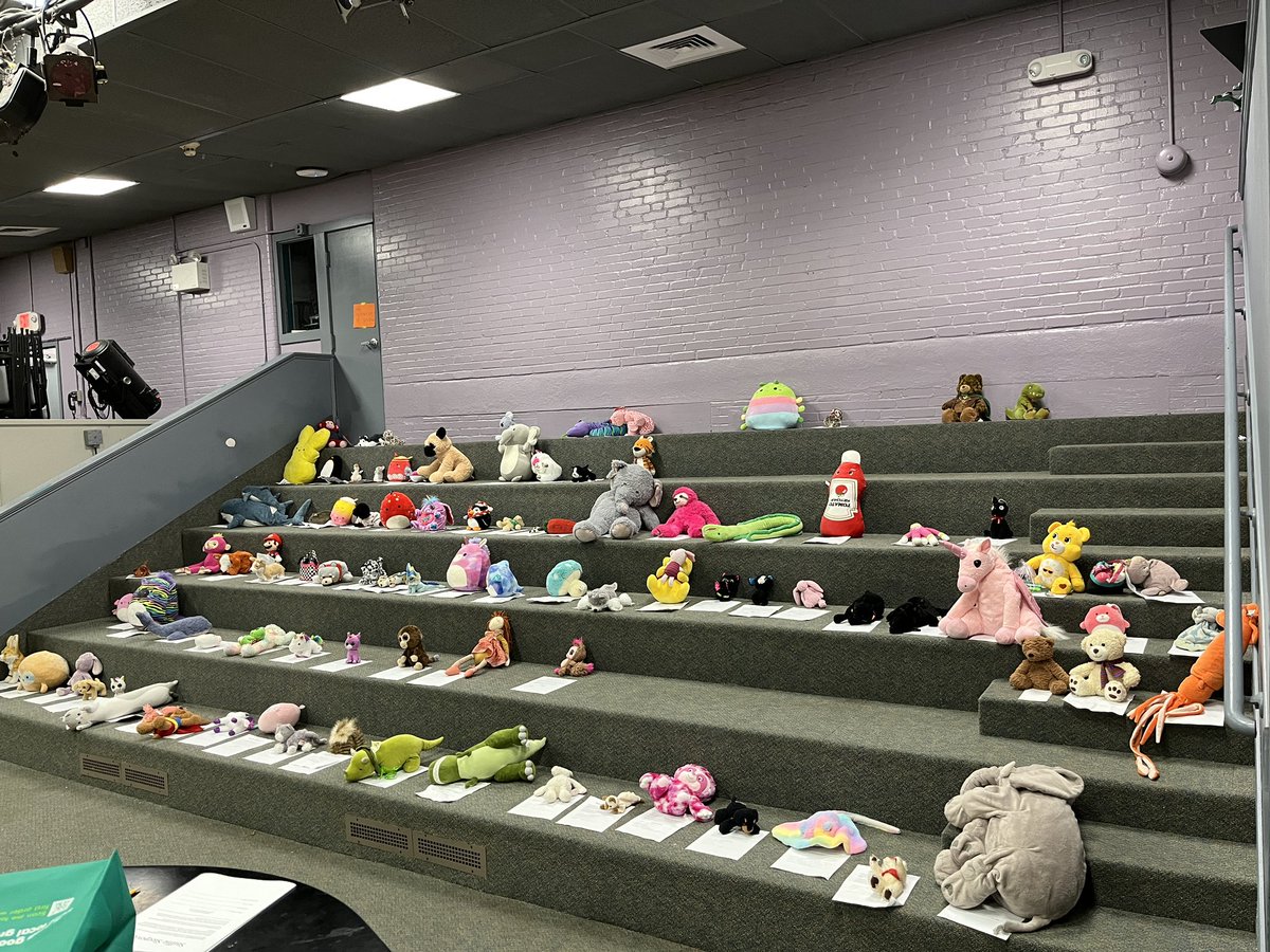 DriscollPTO's tweet photo. Here are a couple group photos from today’s Stuffie Sleepover. We just finished checking in all 101 of our overnight guests!

They will be getting to know each other during the school day, but we have a feeling they might get into some mischief tonight! https://t.co/x63dAOObJa