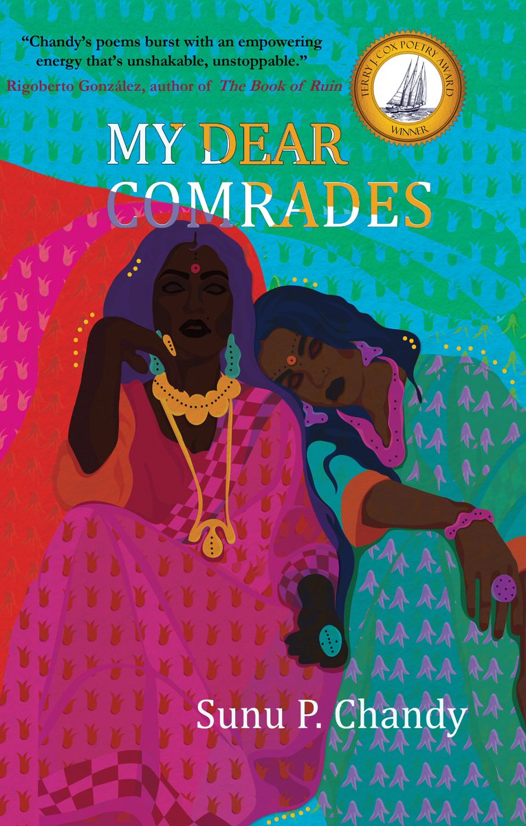 Happy dance day at Regal! Sunu Chandy's My Dear Comrades, our Terry J. Cox Poetry Award winner, is officially out in the world today! 'A stunningly lucid and deeply personal work about law and power, race and queerness. Love.” Happy #bookbirthday, Sunu! …al-house-publishing.mybigcommerce.com/my-dear-comrad…