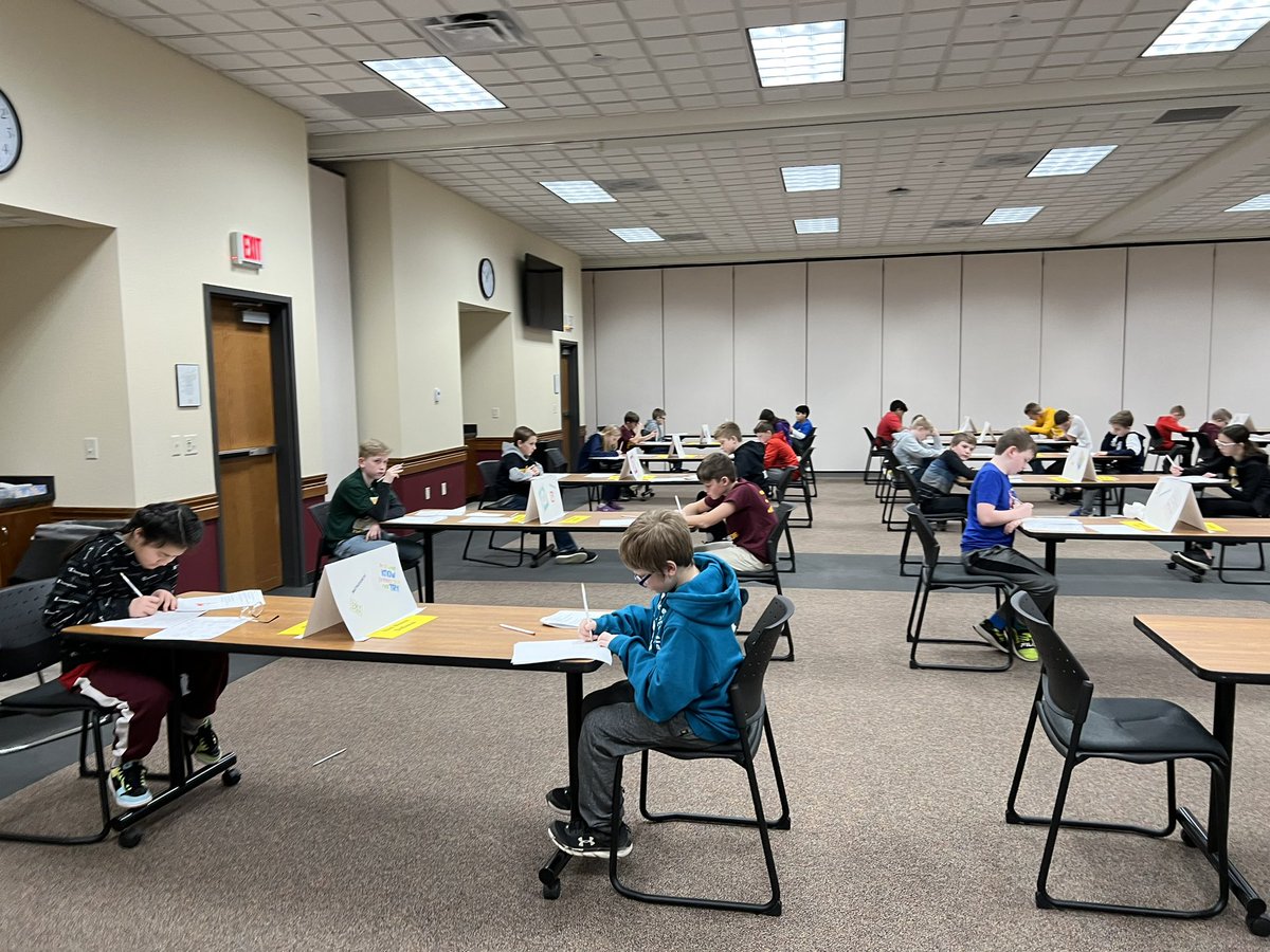 KovarSally's tweet photo. Look at all the Mathletes working at the NwOESC MathCounts Competition https://t.co/dZPk2yfRKd