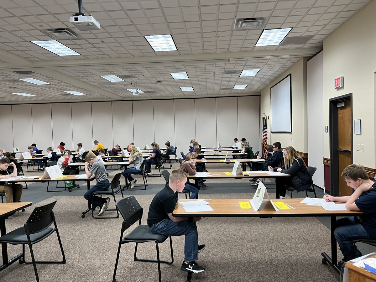 KovarSally's tweet photo. Look at all the Mathletes working at the NwOESC MathCounts Competition https://t.co/dZPk2yfRKd