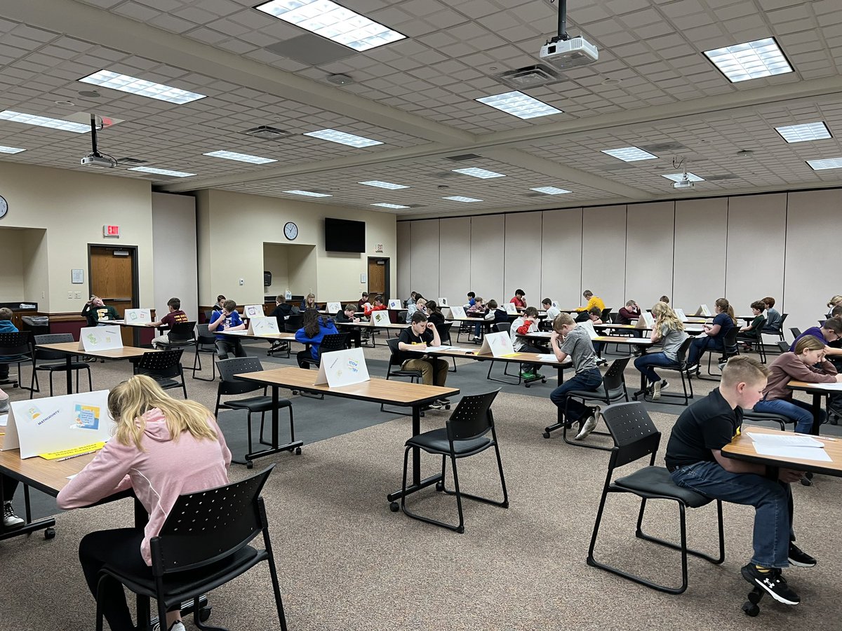 Look at all the Mathletes working at the NwOESC MathCounts Competition