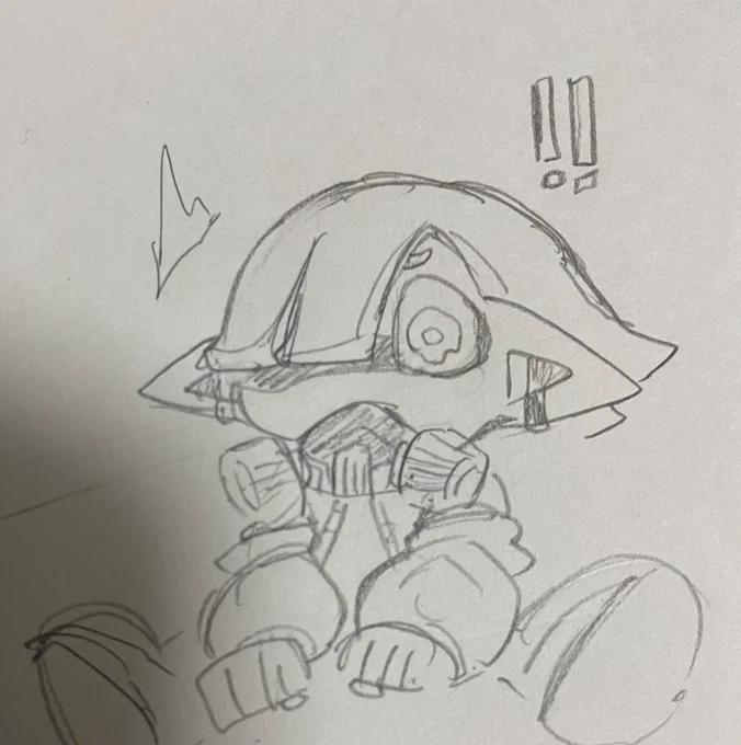 サメ乗りモデ(肝心のサメをまだ描いていない) 