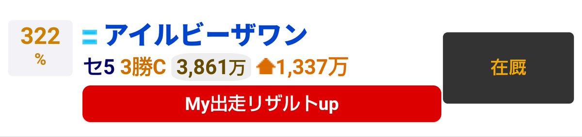 アイルビーザワンめっちゃ稼いでて草
無料版の僕は202%