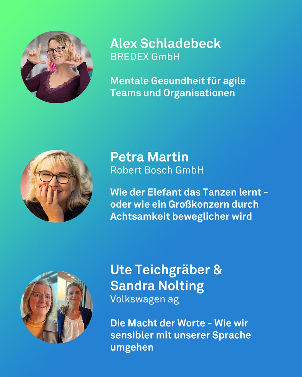 Und weiter geht's mit der Speaker-Bekanntgabe: Wir freuen uns, am 5. Mai unter anderem Alex Schladebeck, Petra Martin sowie Ute Teichgräber  &amp; Sandra Nolting zu begrüßen! 🥳 
🤩Dabeisein? Hier gibt's Tickets: 
➡ msg-david.de/mindset-meetup…
<a href="/alex_schl/">Alex Schladebeck (she/her)</a> <a href="/UteTeichgraeber/">U</a>