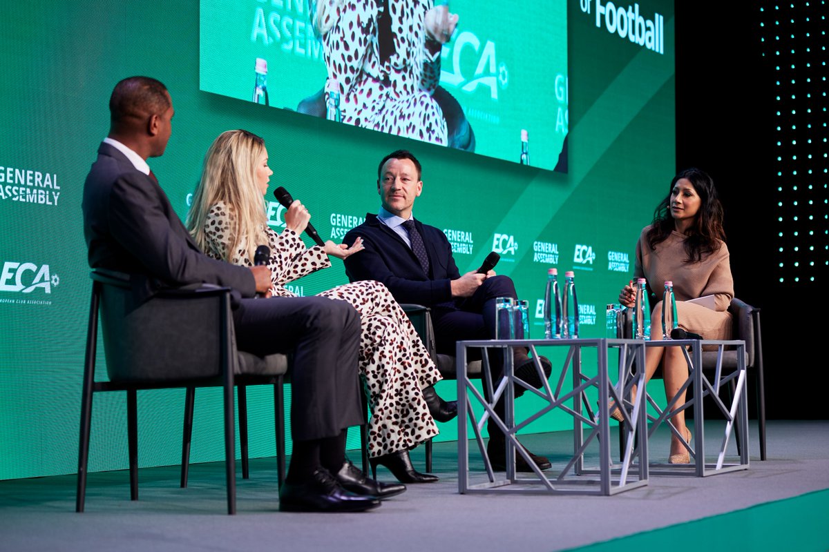 Our members enjoyed an insightful player panel discussion at today’s 29th ECA General Assembly. Thanks to @PatrickKluivert, @Anoukhoogendijk and @JohnTerry26 for joining us in Budapest. #WeAreECA #HeartofFootball #ECA29GA