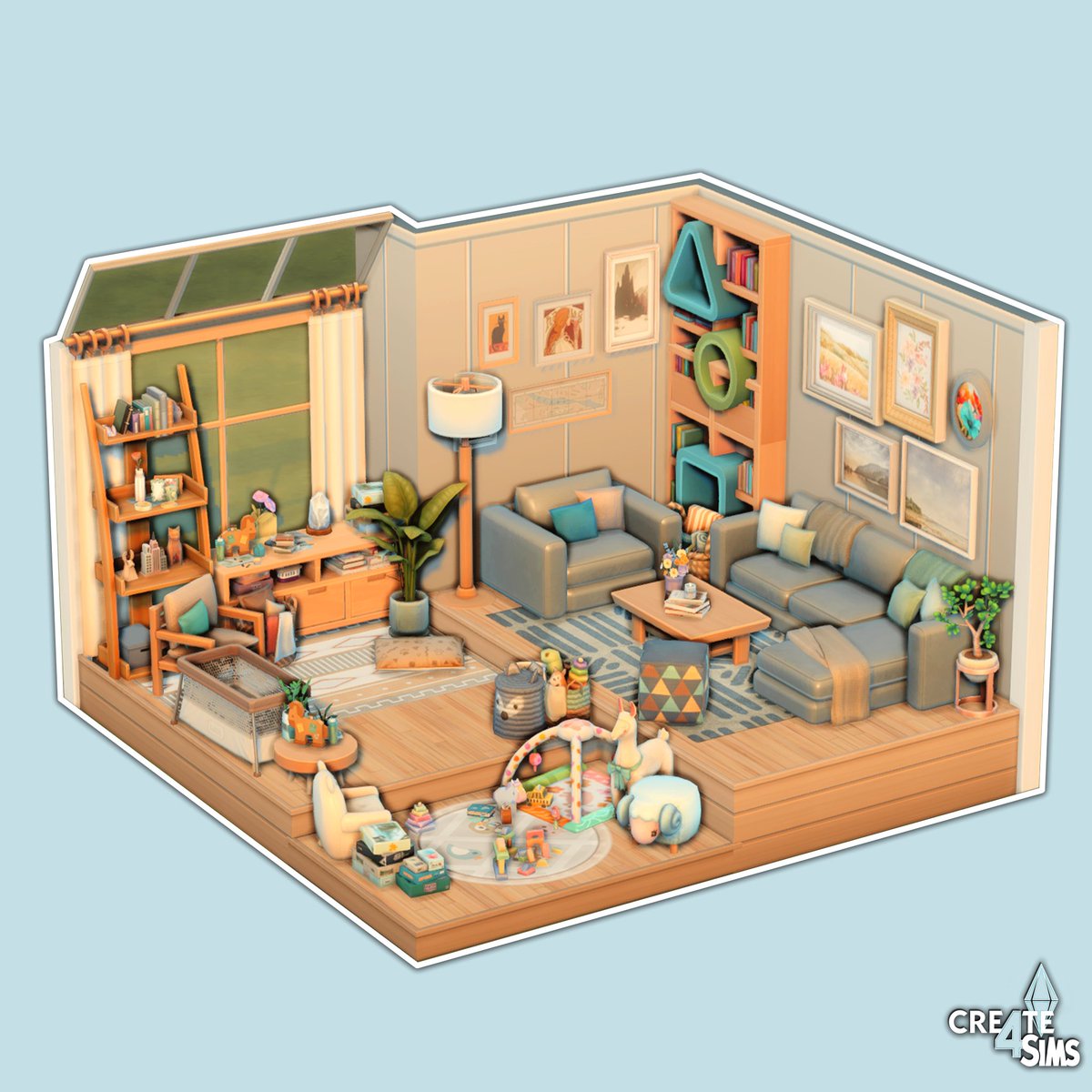 create4sims's tweet photo. Cozy Family Livingroom || with CC
IF you haven't check the new CC pack by @SixamCC &amp; OshinSims you definetly should! Look how pretty all the items look!
@TheSims #sims #Sims4Cc #TheSims4 https://t.co/emCtupvZdx