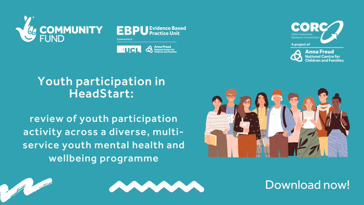 EBPUnit's tweet photo. Participation enables young people to actively engage in decision making &amp; have a voice in processes that involve them. Our new #HeadStartLearning case study reviews participation activity across a diverse, multi-service #MentalHealth programme @TNLComFund https://t.co/rdhj9bg2vO https://t.co/QJ8ojCGFlc