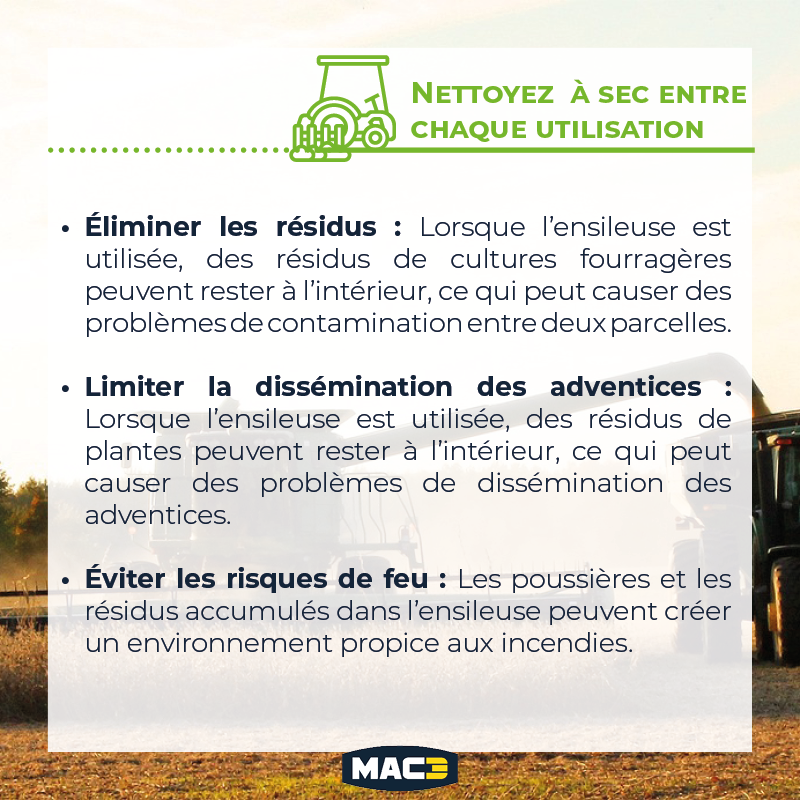 MAC3_Pneumatic's tweet photo. 🌾 Dans quelques mois la période de l’ensilage va commencer.

🚜 Un conseil pour bien entretenir votre ensileuse ? La nettoyer entre chaque utilisation

Pourquoi ? 🤔

MAC3 vous dit tous 🔽 https://t.co/5priJ5hEmS
