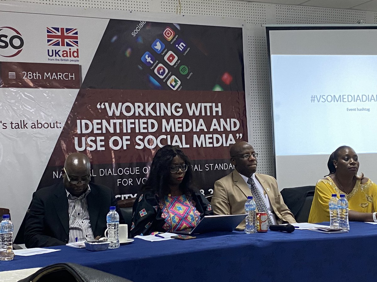 myaugustine1's tweet photo. Today, on behalf of @Mrcgsl, I delivered a speech at the National Dialogue on Global Standards for Volunteering #VSOMEDIADIALIGUE on the topic “Working with Identified Media and Use of Social Media”@VSO_Intl @NEDemocracy @UKaid @TheMFWA https://t.co/tTkEtW8jyu