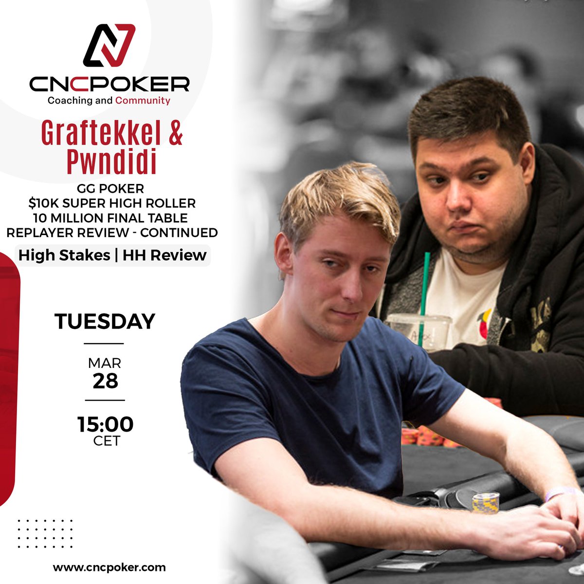 <a href="/Graftekkel/">Jans Arends</a> and <a href="/AlexPwndidi/">Alex Theologis / Pwndidi</a> will continue reviewing the GG Poker $10k 10 Million event from 9-handed onwards analysing the most interesting spots.

#poker #pokeronline #pokercoaching #pokercoach