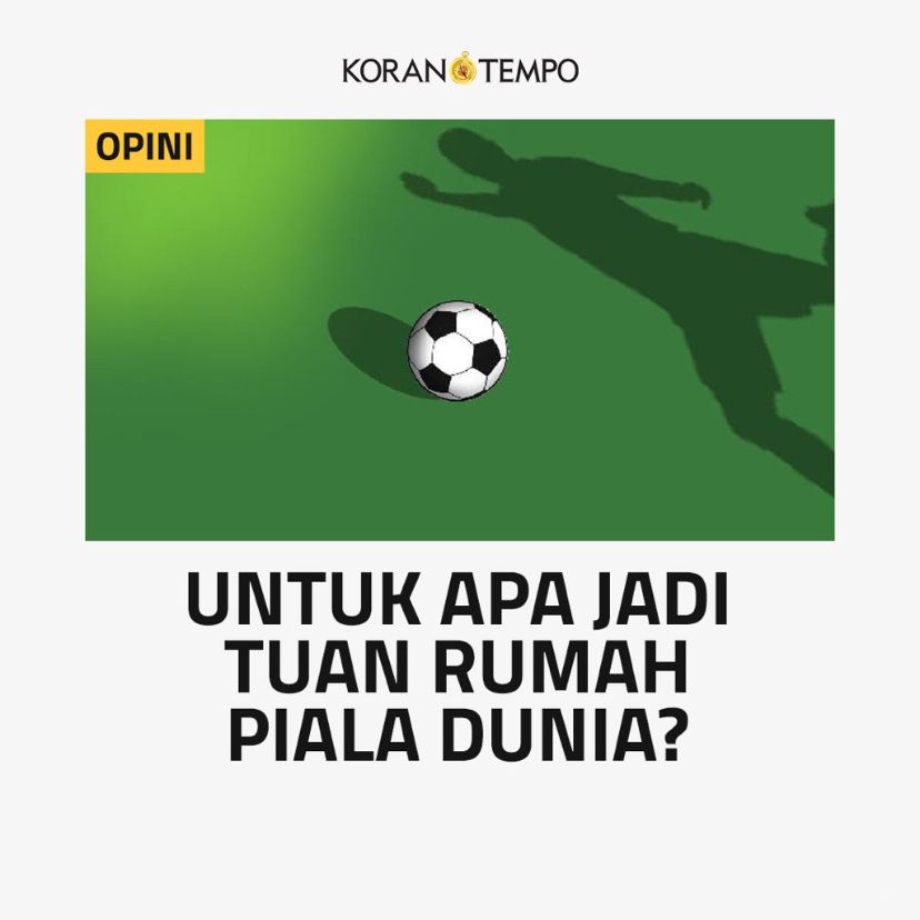 Tempo_Plus's tweet photo. Mari akui dengan jujur dan terbuka, Indonesia sesungguhnya memang tak siap menjadi tuan rumah Piala Dunia U-20.

#KoranTempo https://t.co/GcvYNTdlmu