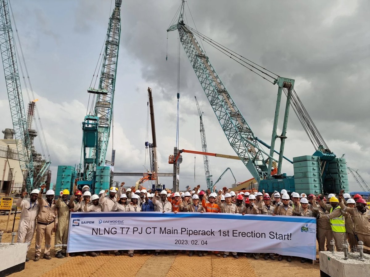 Jake on Twitter "NLNG Train 7 update Work is ongoing, the