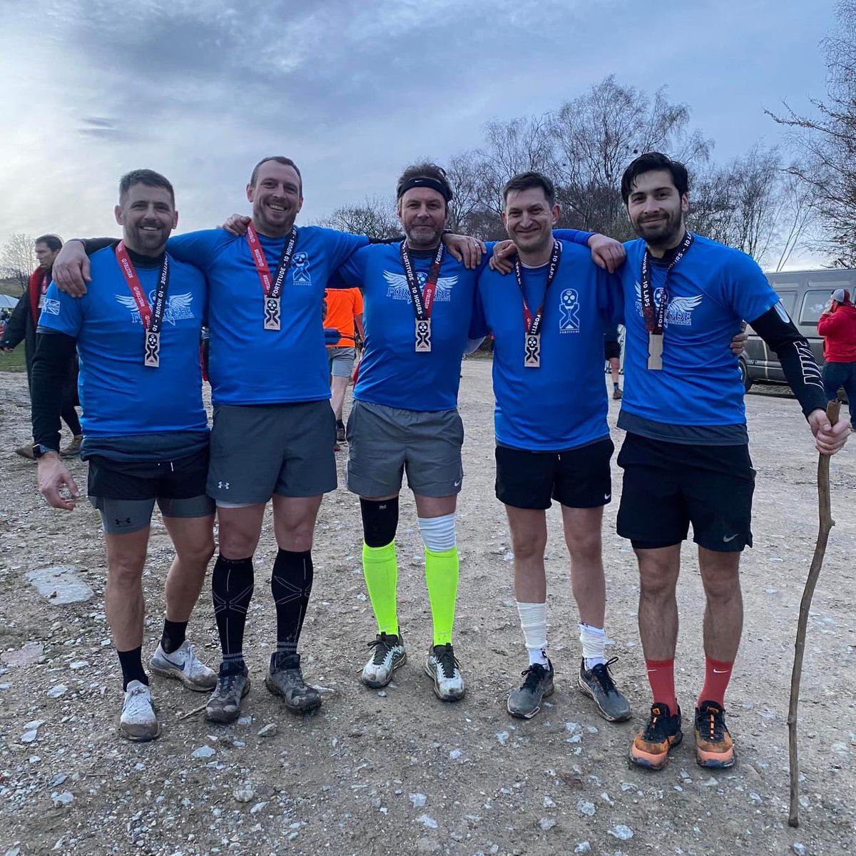 The start and end of a long day for a few of our players on Saturday. Fortitude ultramarathon complete. 💪 justgiving.com/fundraising/se…