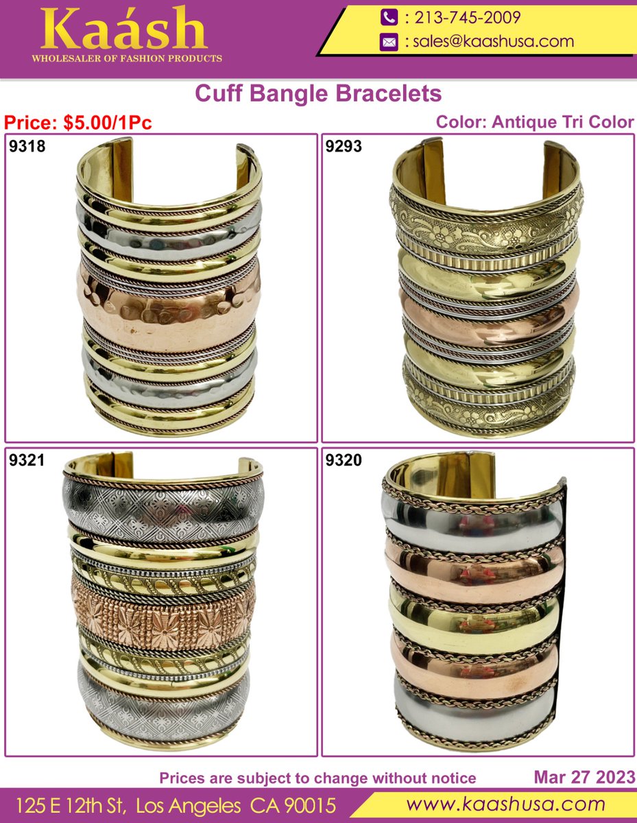 kaash_jewelry's tweet image. Upgrade your collection of stunning cuff bangle bracelets! From minimalistic designs to statement pieces, we've got the perfect bracelet to complement any outfit. Elevate your style and add some flair to your wrist with our cuff bangles.
#cuffbangles #jewelryaddict #armcandy