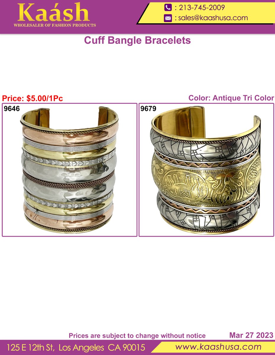 kaash_jewelry's tweet image. Upgrade your collection of stunning cuff bangle bracelets! From minimalistic designs to statement pieces, we've got the perfect bracelet to complement any outfit. Elevate your style and add some flair to your wrist with our cuff bangles.
#cuffbangles #jewelryaddict #armcandy