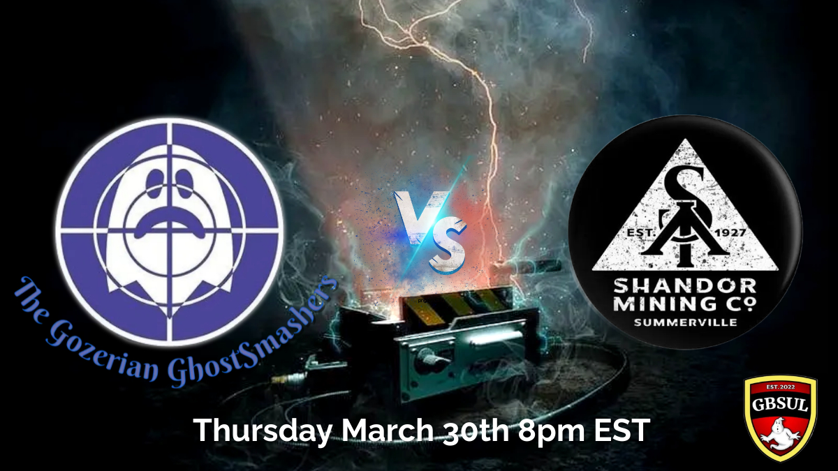 Upcoming match this Thursday against Shandor Mining Co.  Come support us at @gbsu_league 
Twitch link:
Bearwood- twitch.tv/bearwood76
Pumpkin- twitch.tv/pumpkinspicegob
Lady Dani- twitch.tv/theladydanyrie
<a href="/GhostbustersSU/">Ghostbusters: Spirits Unleashed</a> #esports #ghostbusters