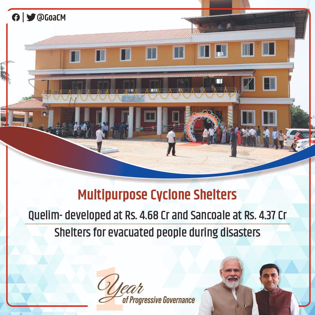 goacm's tweet photo. The Government of Goa is committed to Infrastructure Development, Good Governance and Human Development in the state.
The commitment to Antyodaya, Atmanirbhar Bharat-Swayampurna Goa is reflected in the work and shall continue in the future.
#1YearofProgress https://t.co/n8LkpYJodi