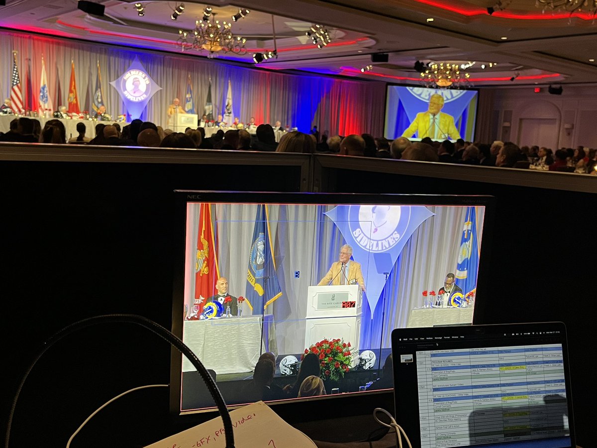 LayneTPittman's tweet photo. I don’t ask for pictures often when  producing events, but when you honor  a legend… Congratulations Coach Vermeil (and Carol) on your Soldiers to Sidelines Legacy of Leadership Award. 
#LLDSTS https://t.co/tWwrdd2mmI