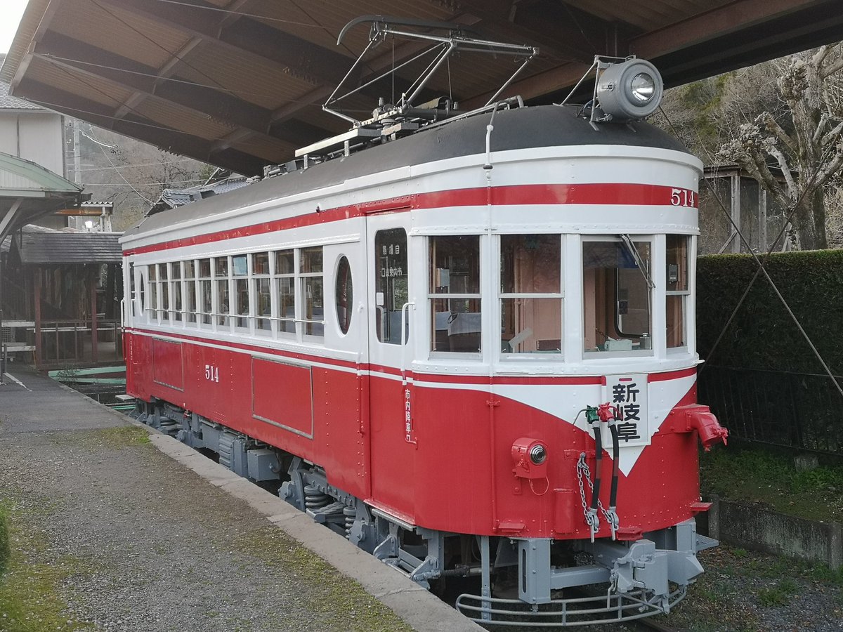 makoto_k_0621's tweet photo. 谷汲駅のモ755とモ514に会ってきた
#名鉄 #谷汲線
#600V #谷汲駅
#モ750 #モ750 https://t.co/AyNC0T6LBQ
