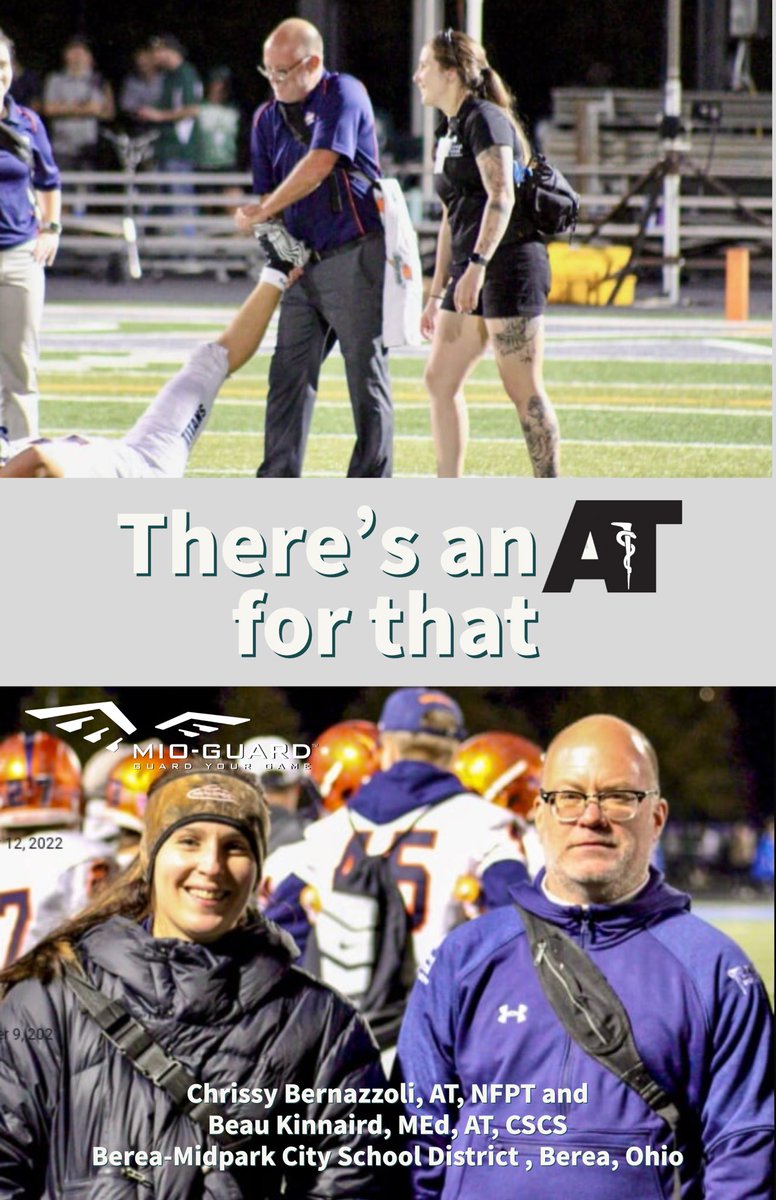 Who Guards Your Game?
 
At Berea-Midpark City School District in Berea, Ohio it’s Athletic Trainers Chrissy Bernazolli and Beau Kinnaird.
 
#NATM2023 <a href="/AthleticsBMHS/">Berea-Midpark Titans</a> and <a href="/TitanATStaff/">BMHS Athletic Training</a>