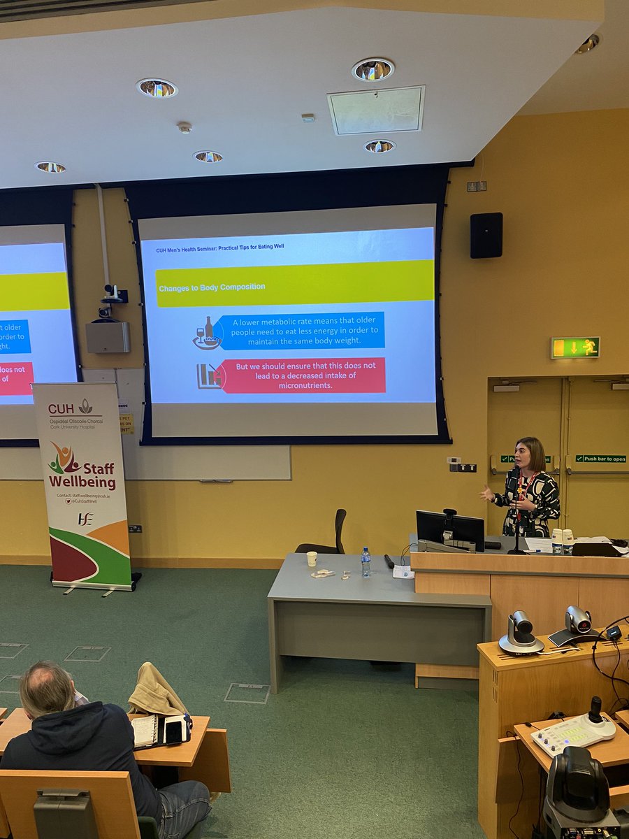 Our final speaker Dietitian Katie Johnston speaking about Men’s Health and Diet
