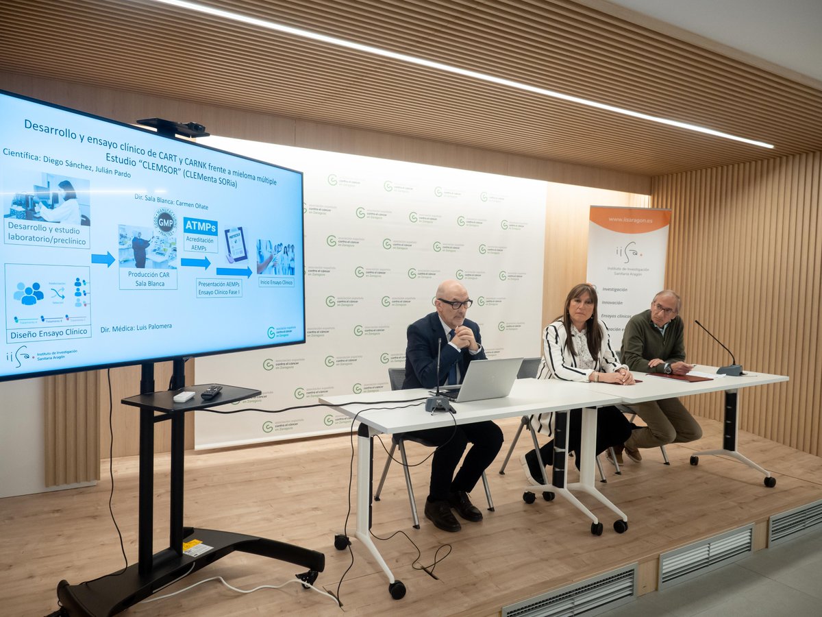 ContraCancerZGZ's tweet photo. Junto al @IISAragon  ponemos en marcha una Unidad de Investigación en terapias avanzadas para tratar distintos tipos de cáncer.
Este proyecto se pone en marcha gracias a la  donación póstuma de la zaragozana Clementa Soria, que legó  1,9 millones de euros. @GobAragon https://t.co/eXFusU8xNs