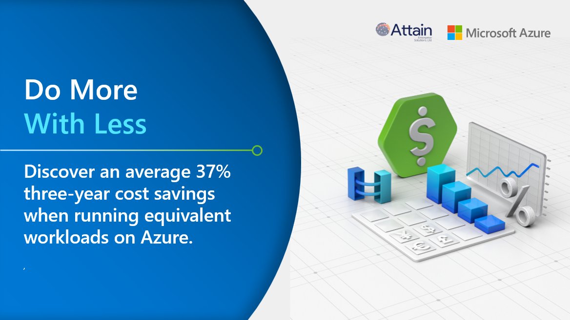 Manage your on-premises, edge, and multi-cloud environments more efficiently and optimize savings automatically with Microsoft Azure. Get in touch with us to get started. Email: sales@attain-es.com #Azure #DoMoreWithLess #Microsoftcloud