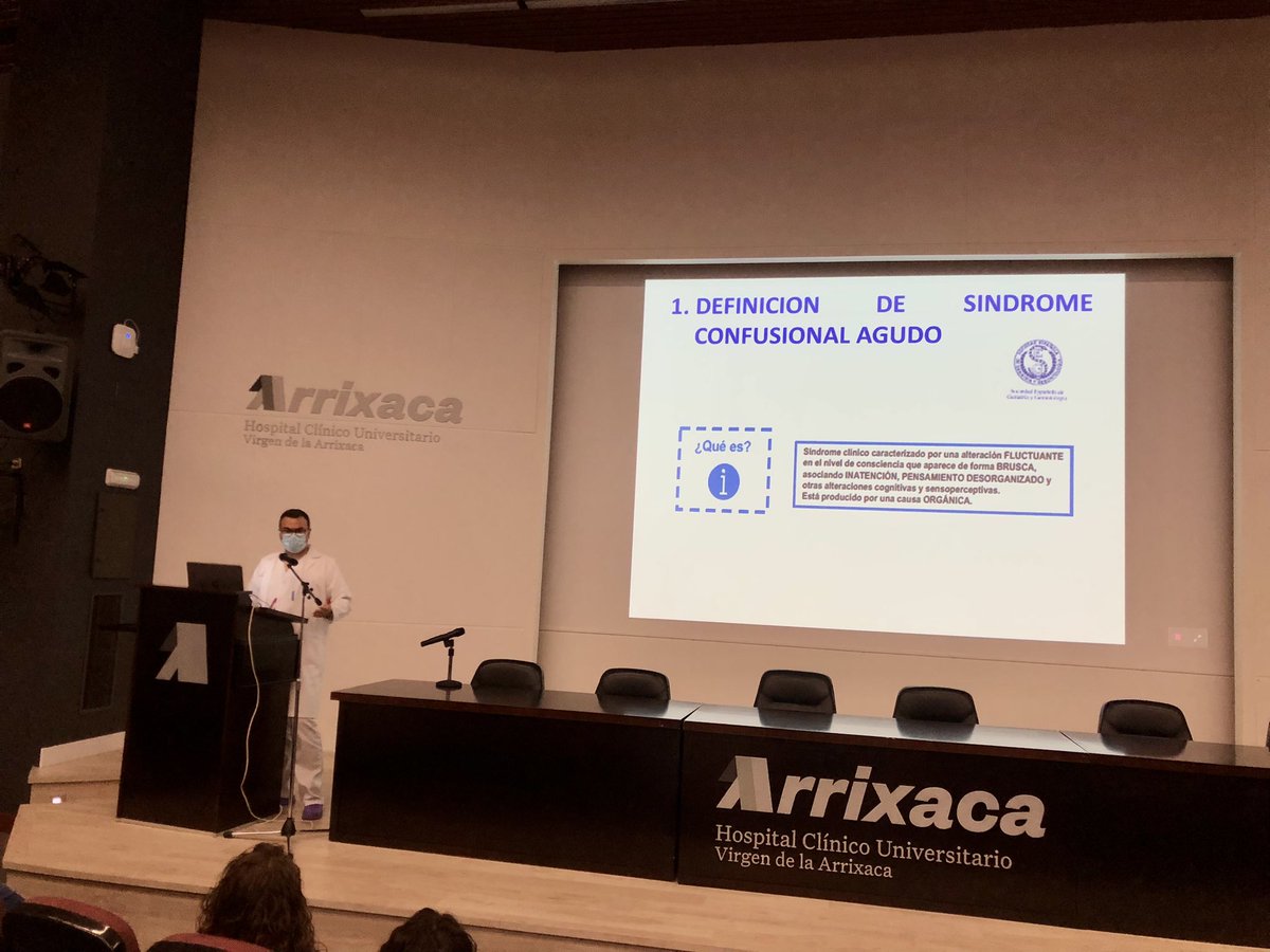 📚🏥👩🏻‍⚕️Gracias a nuestro compañero Carmelo Gómez por compartir la sesión
“Abordaje de enfermería en pacientes con síndrome confusional agudo (Delirium)” en #martesdesesiones Una visión holística de este síndrome.
#ADNAreaI #formacioncontinuaAI
<a href="/AreaUnoArrixaca/">Área 1 Arrixaca</a> <a href="/Murciasalud/">Murciasalud</a>