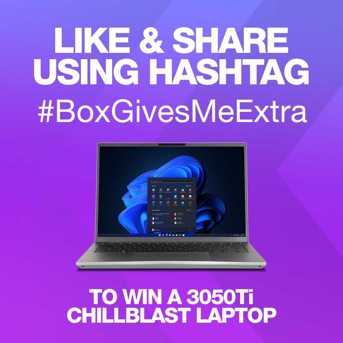 Giveaway Time 🤩

Don't miss your chance to win a @Chillblast laptop for today only! 

Like and share this post using the hashtag #boxgivesmeextra for your chance to win 🎉 Join us tomorrow for more giveaways

Shop now 👇
box.co.uk/extra-hour

#Contest #Competition #Winner
